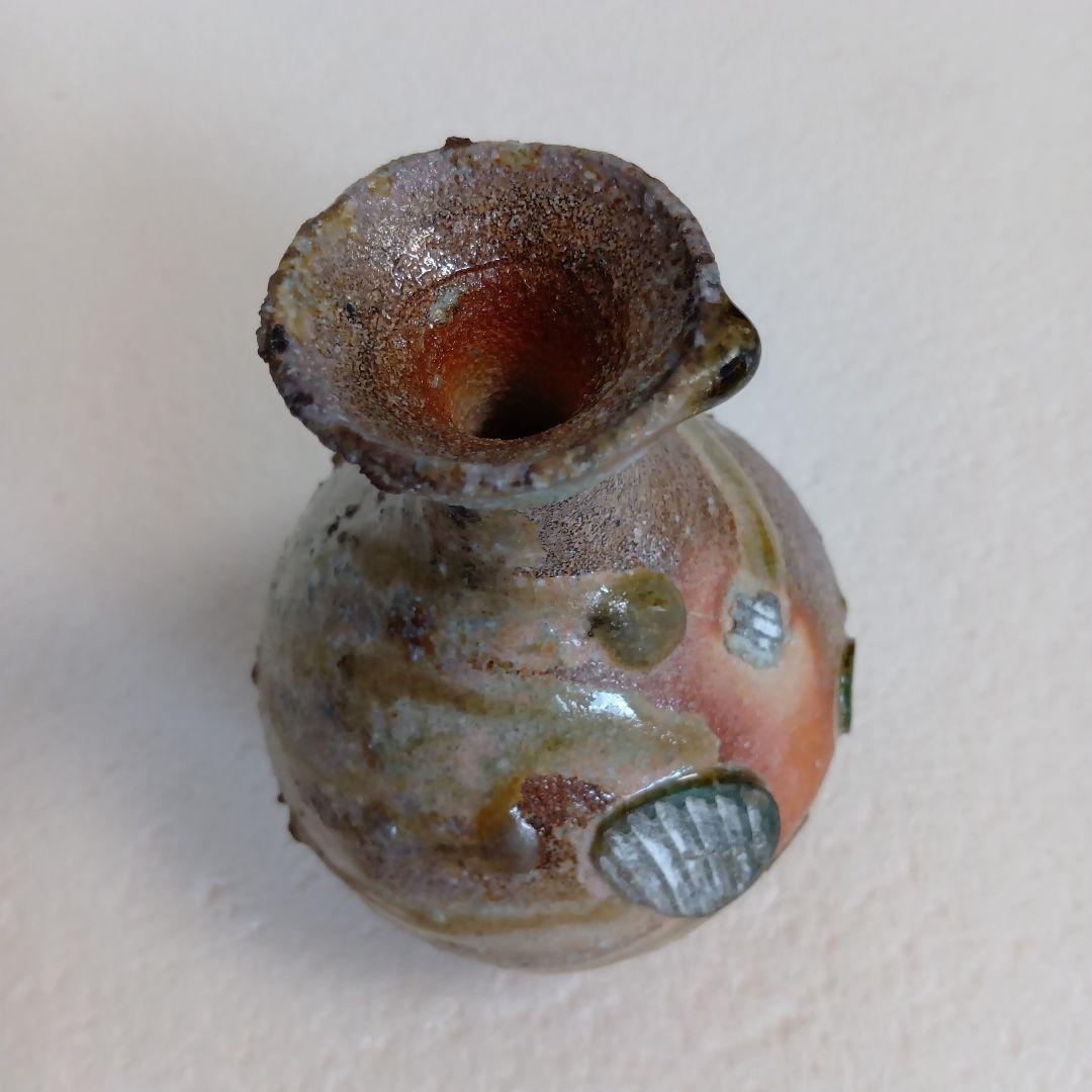 信楽焼　徳利　長岡正巳　信楽焼の名手