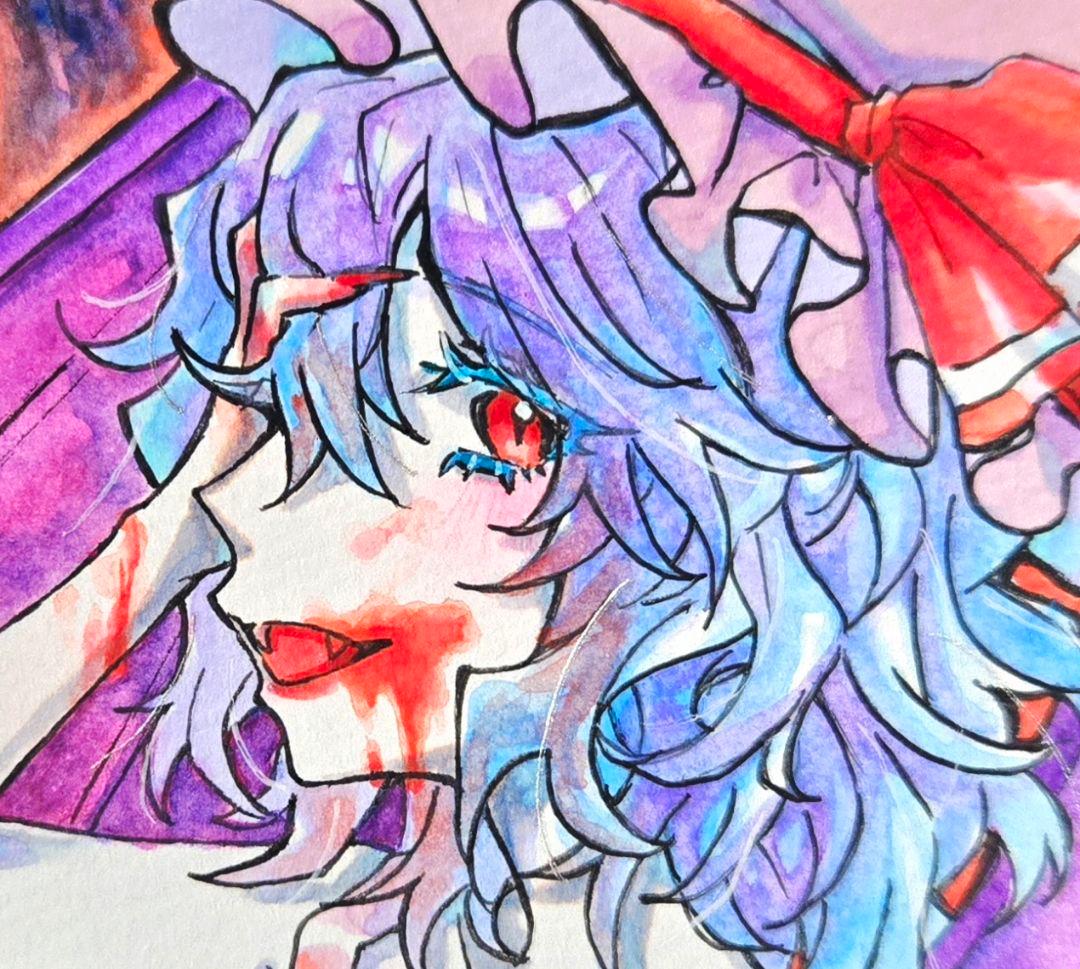 手描きイラスト 東方Project オリジナル レミリア・スカーレット