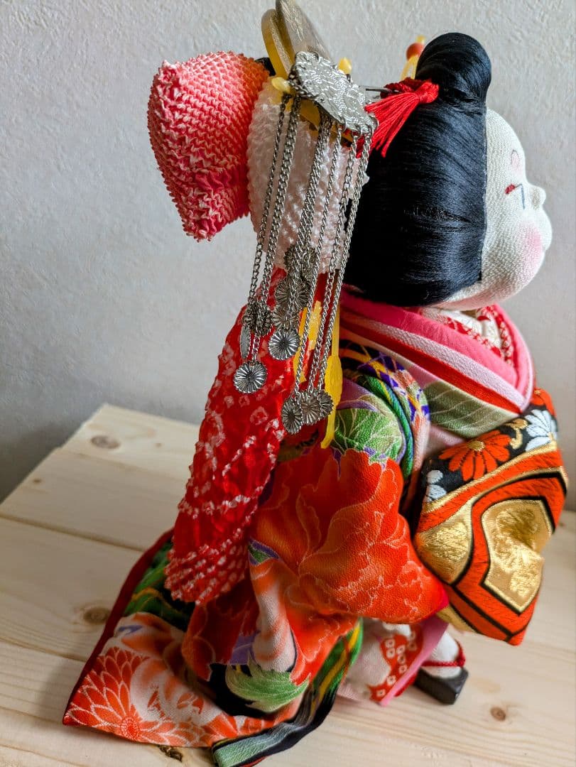 Yoshi　創作人形　古布　ぶす姫風　花魁