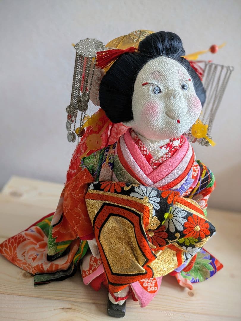 Yoshi　創作人形　古布　ぶす姫風　花魁