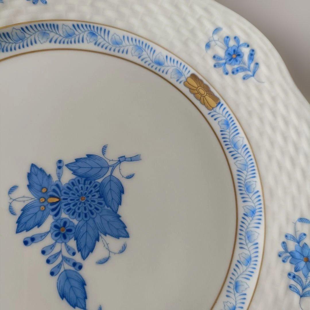 【未使用】ヘレンド アポニー プレート 19 ブルー