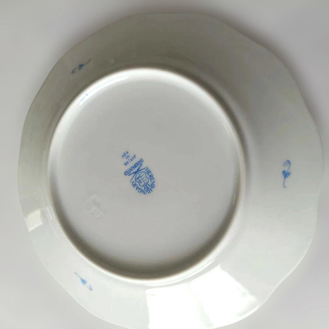 【未使用】ヘレンド アポニー プレート 19 ブルー