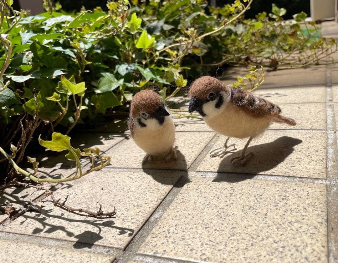 スズメ 羊毛フェルト