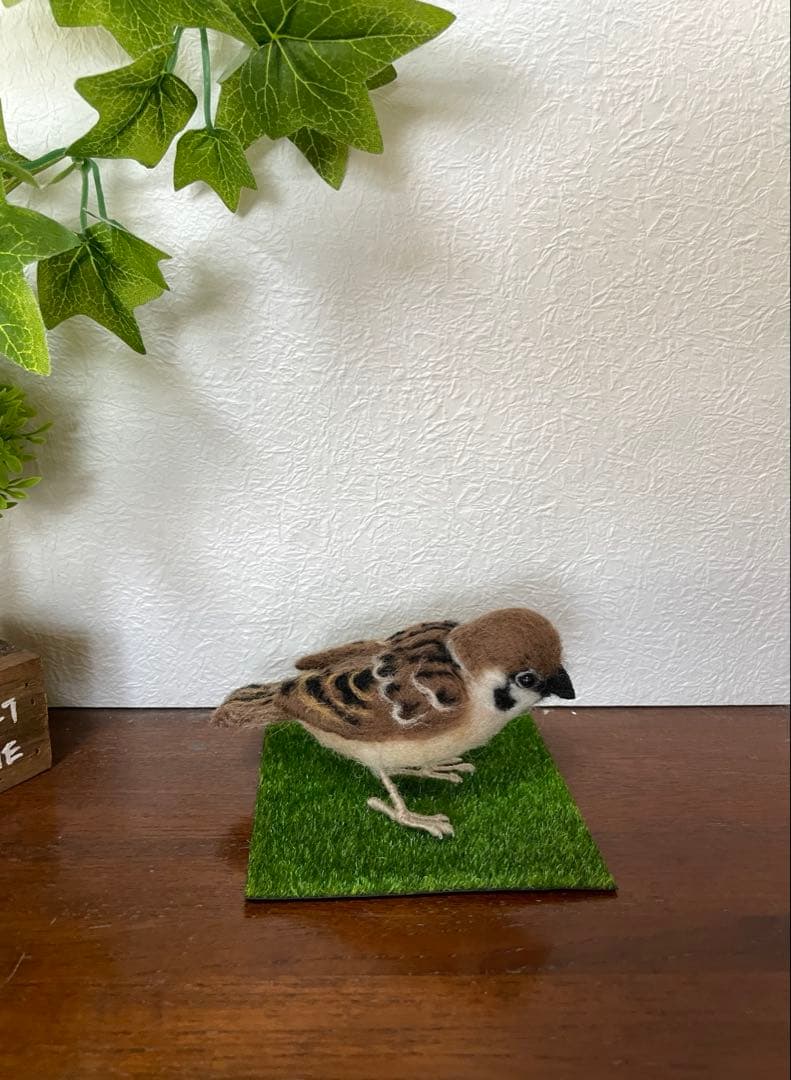 スズメ 羊毛フェルト