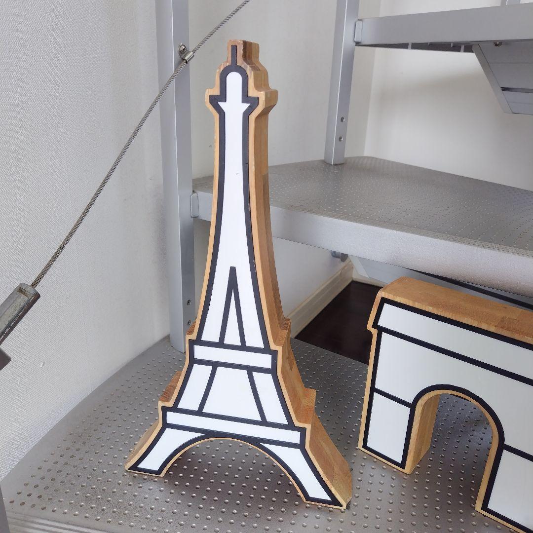 【レア非売品】LACOSTE 販促 店舗 木製オブジェ パリ建築物モチーフ3点