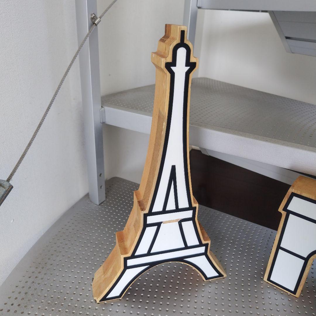 【レア非売品】LACOSTE 販促 店舗 木製オブジェ パリ建築物モチーフ3点