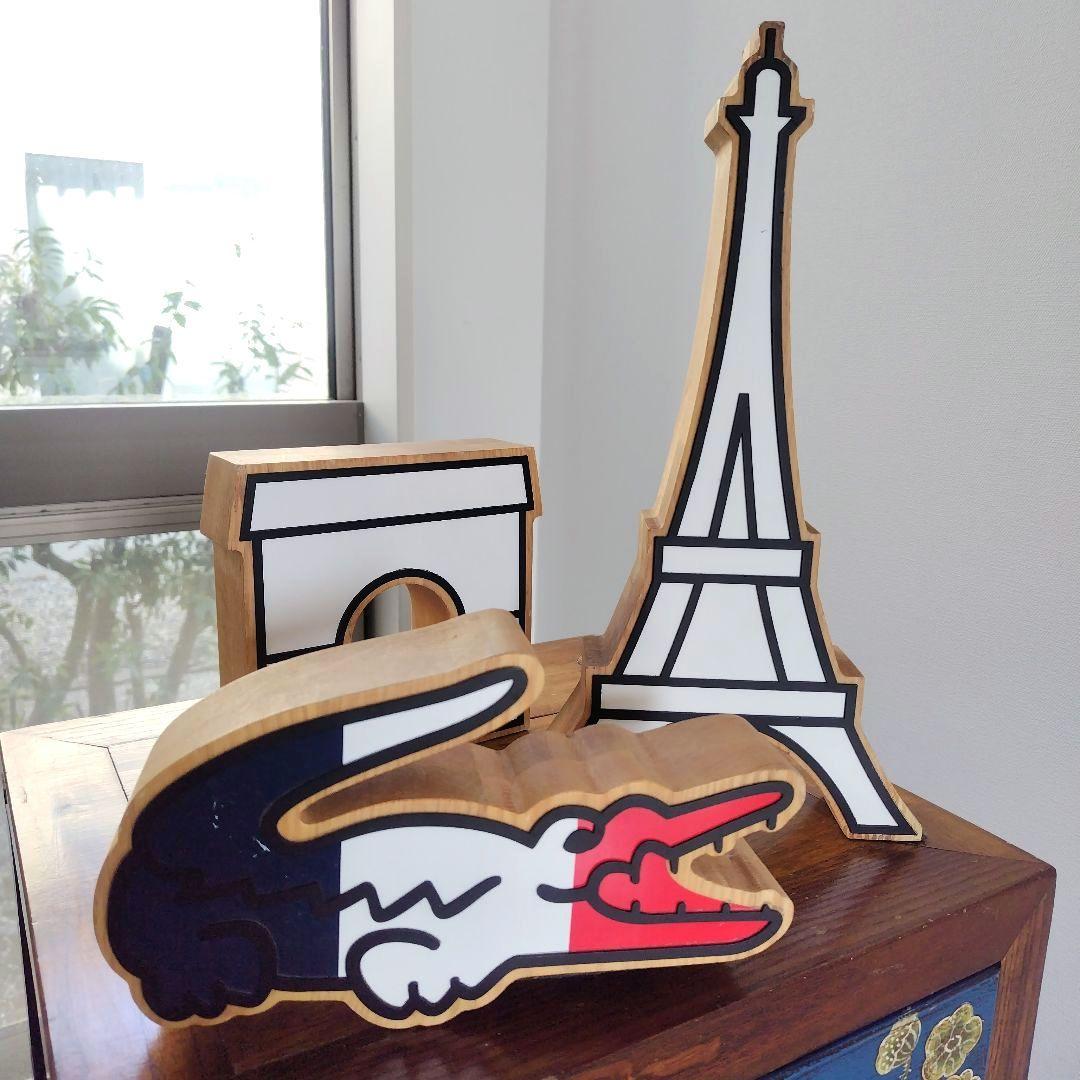 【レア非売品】LACOSTE 販促 店舗 木製オブジェ パリ建築物モチーフ3点