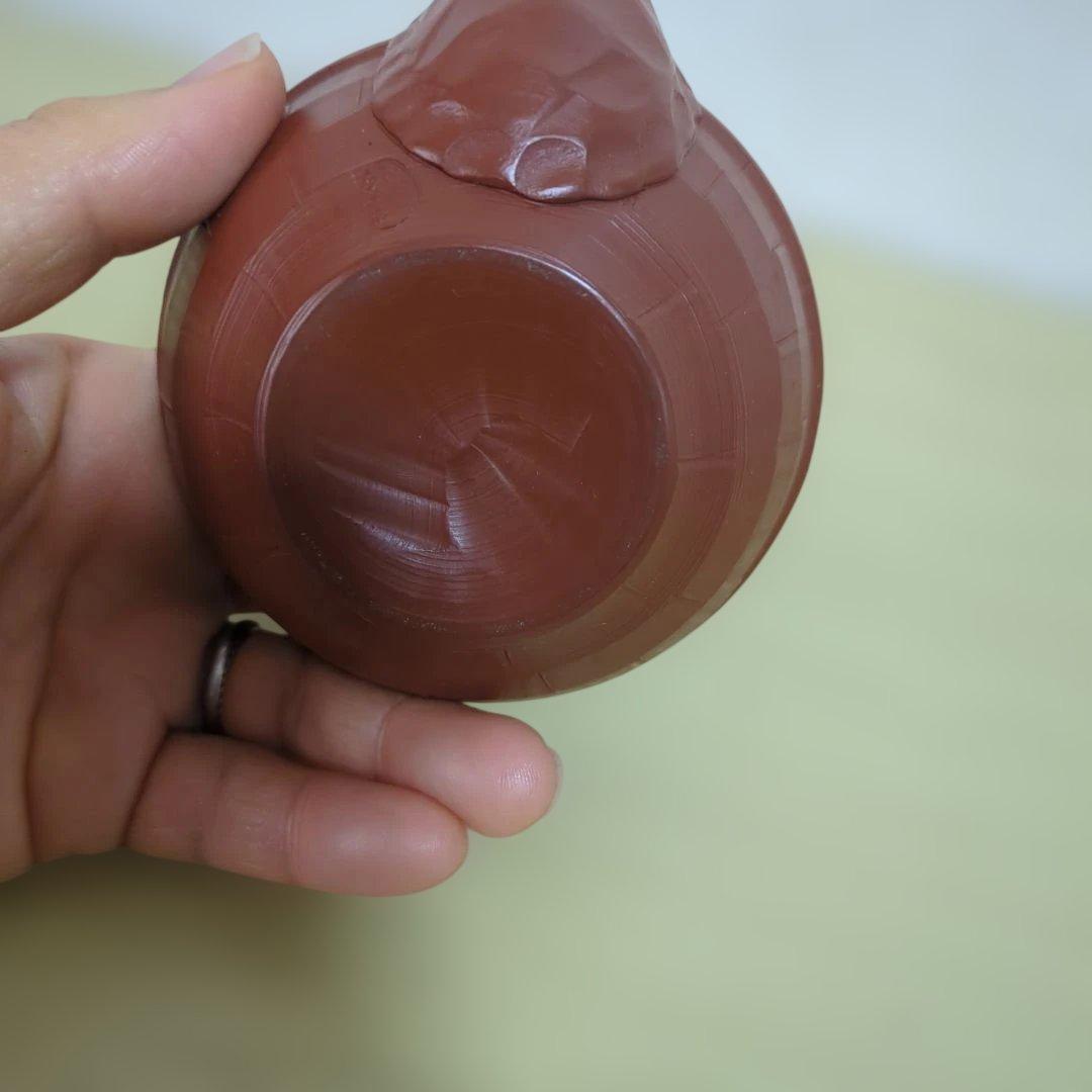 木仙　陶器製 茶色 急須 蓋付き 茶道具