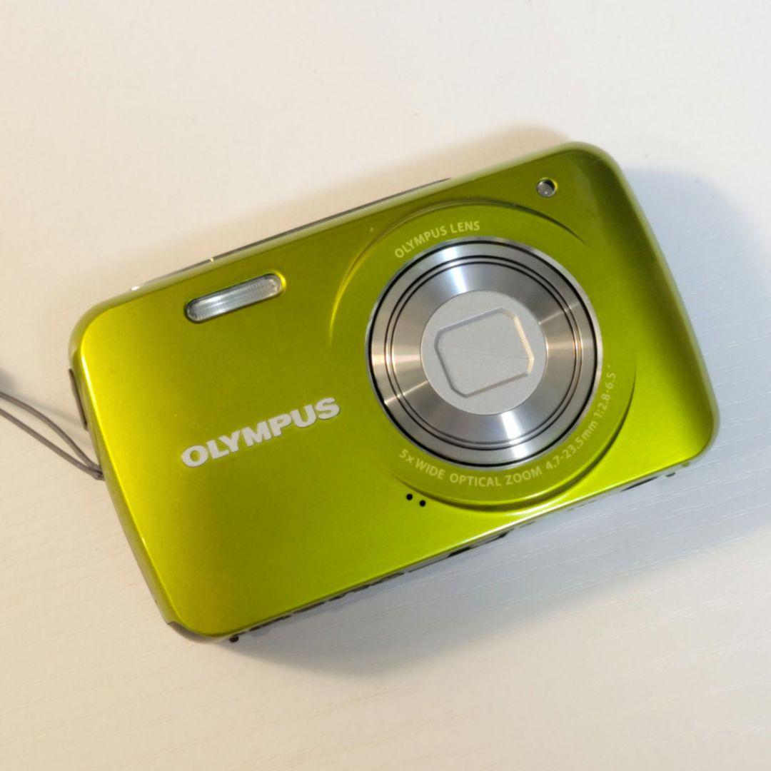 動作美品 Olympus vh210 グリーン オールドコンデジ SDセット