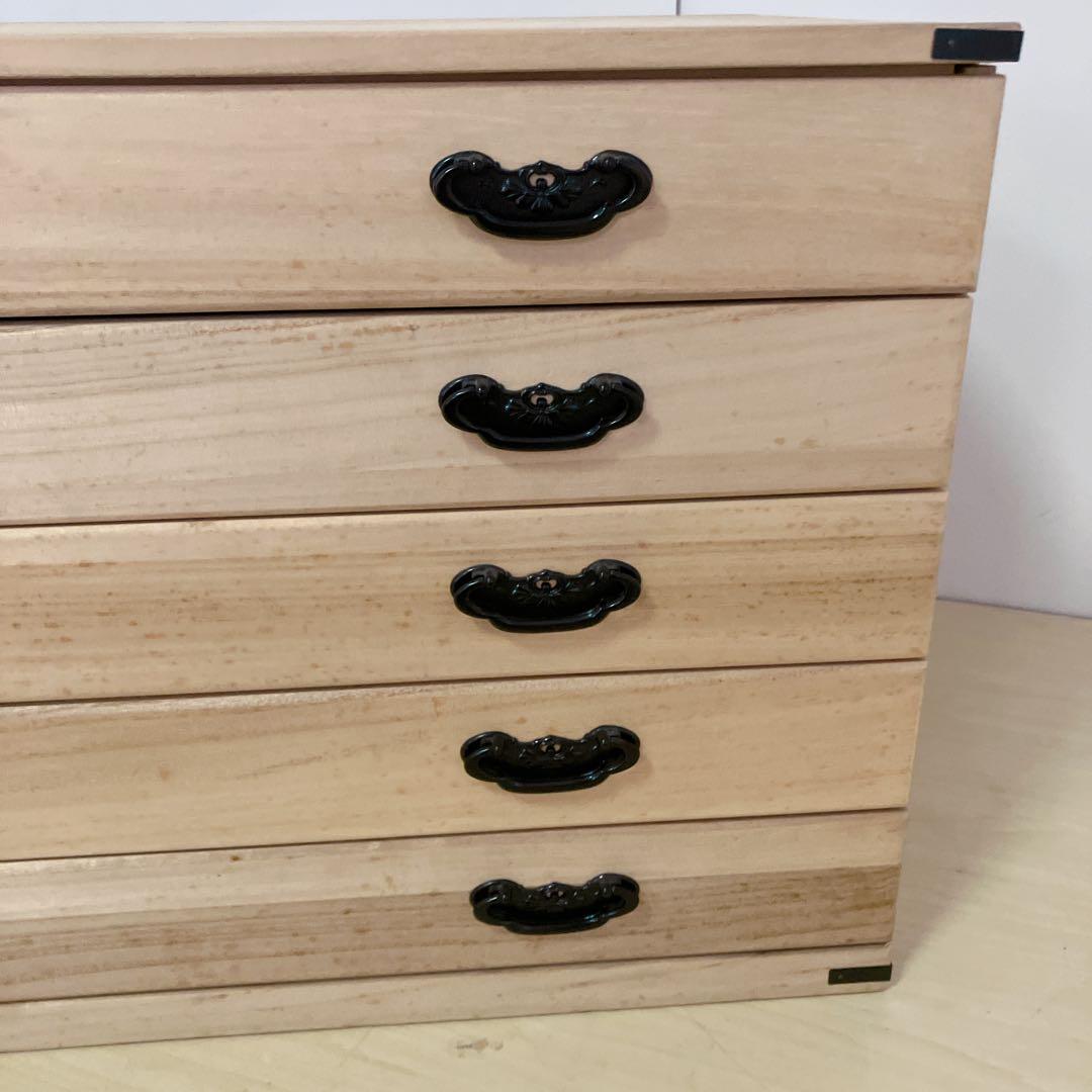 桐箪笥　桐タンス　5段　着物たんす　和装　収納　幅98×高さ45×奥行き43cm