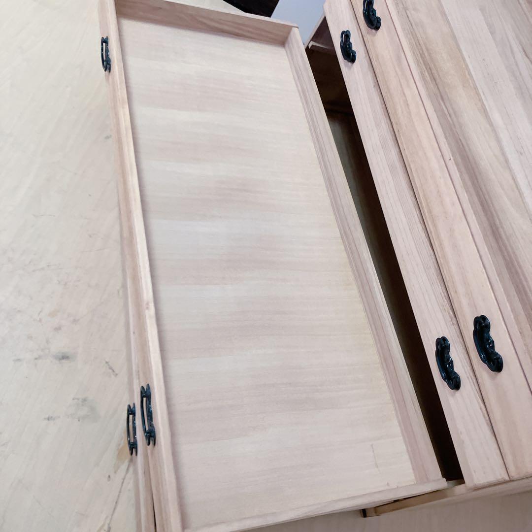 桐箪笥　桐タンス　5段　着物たんす　和装　収納　幅98×高さ45×奥行き43cm