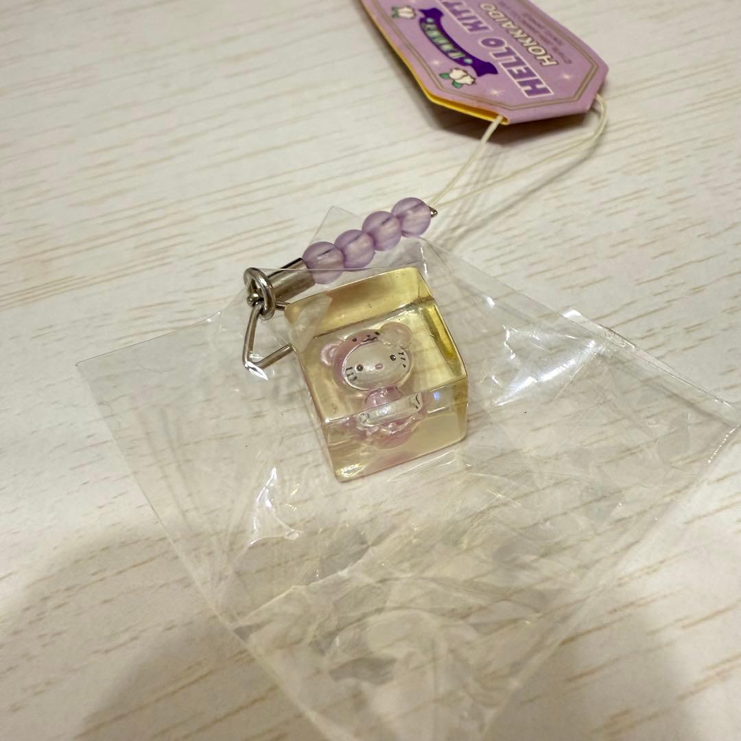 【激レア】 ご当地キティ　北海道　すずらん　スズランベア　クリアキューブ　ねつけ