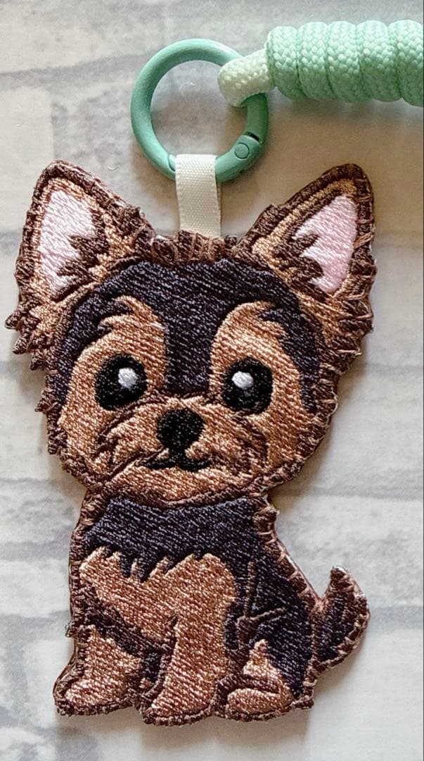 専用　ハンドメイド　刺繍　パピヨン　ヨークシャテリア　ミニバッグ　うちの子　犬