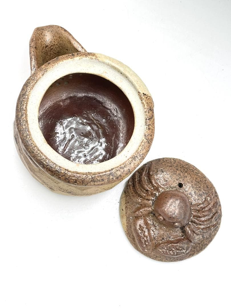 備前焼　カニ形状の急須　宝瓶(KH-024)