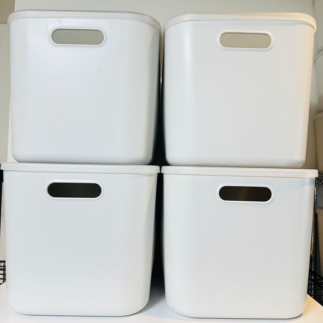 専用です　無印良品　やわらかポリエチレン　ケース　Ｌ　大　４個セット　蓋付き