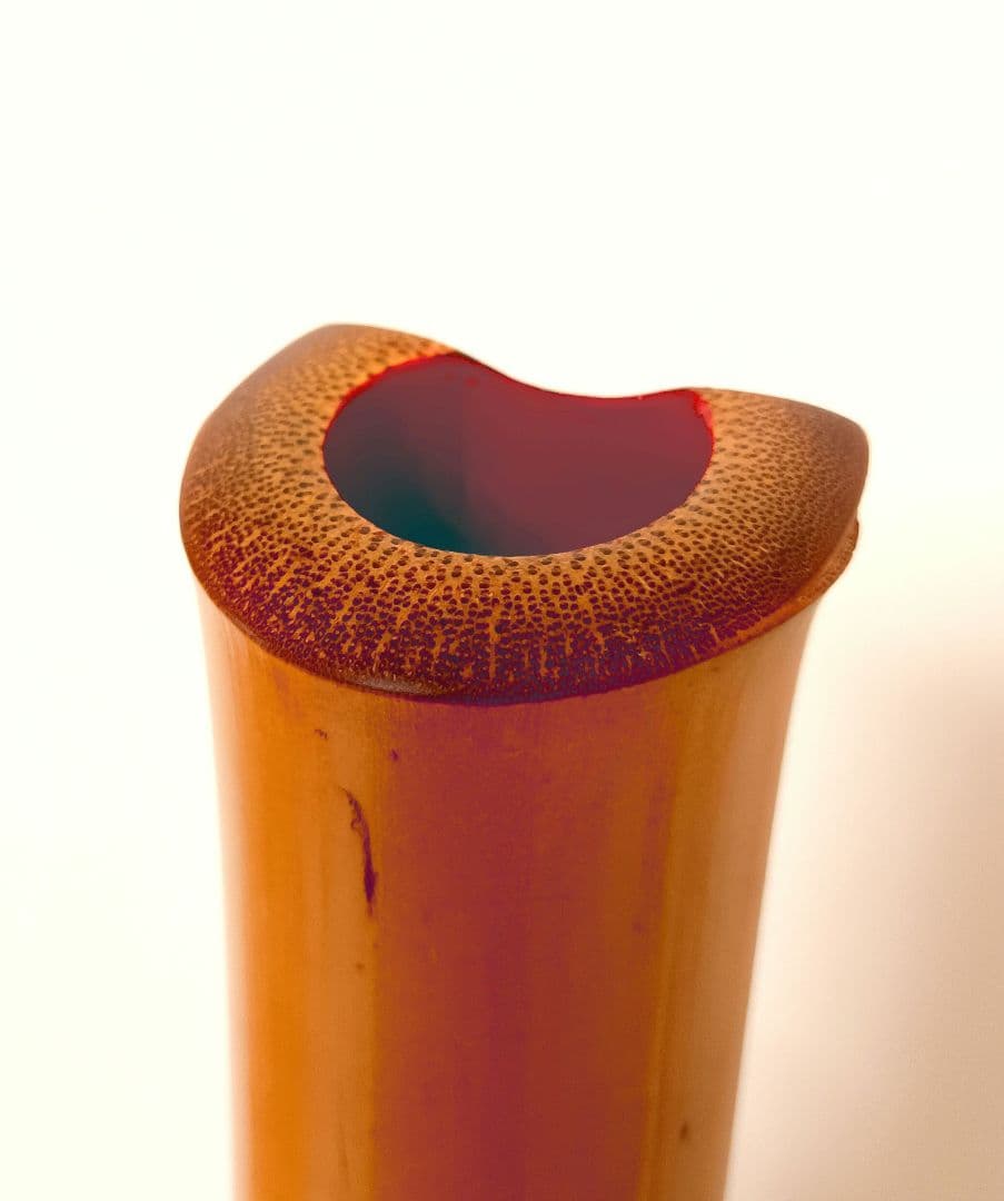 雪舟銘の二尺一寸管の尺八です☆最高級ベタ銀巻き管！