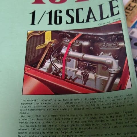 バンダイ模型1/16　1914年型　デニス　モーター　ファイヤ　エンジン