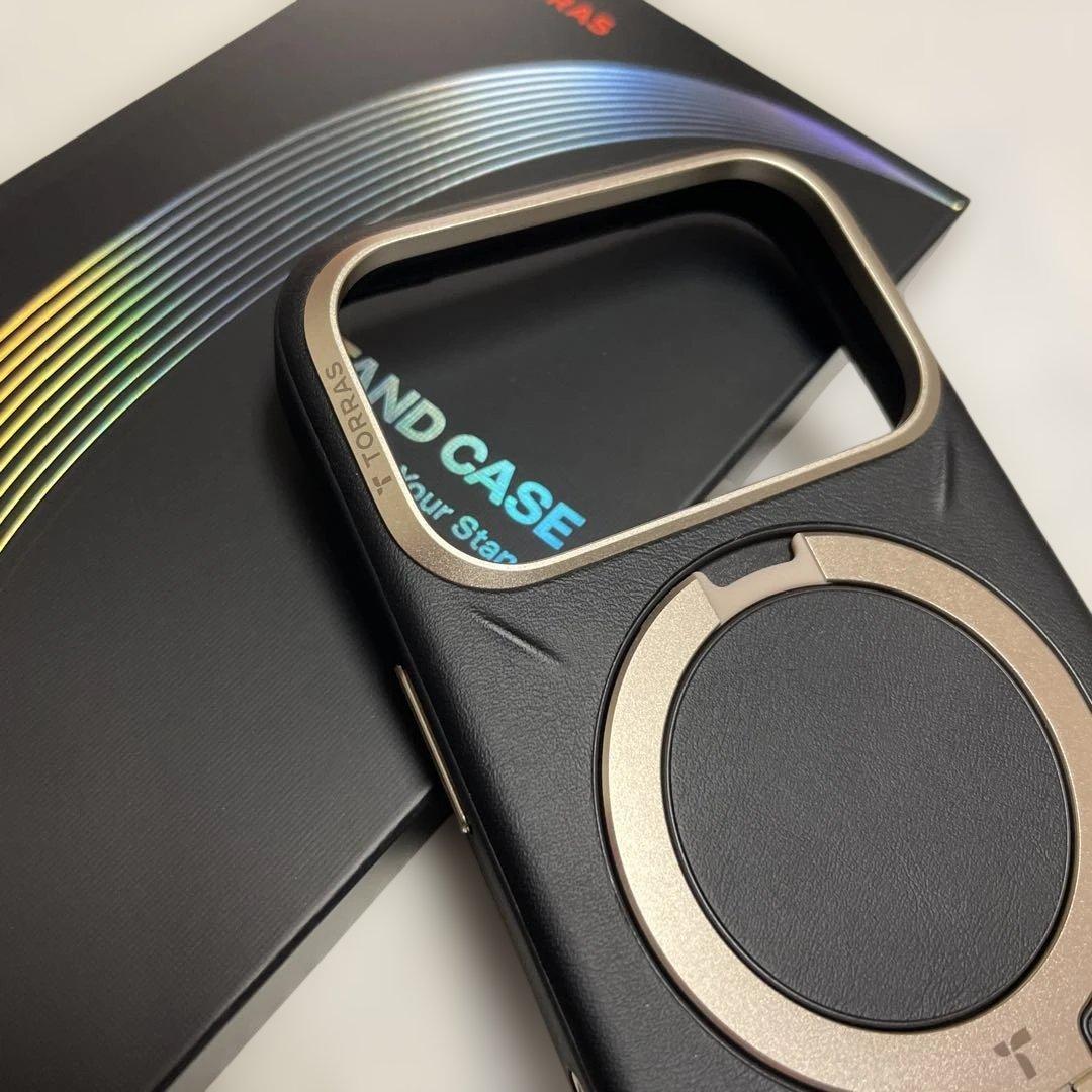 TORRAS iPhone 17Proケース 新感覚レザー 360°定点回転