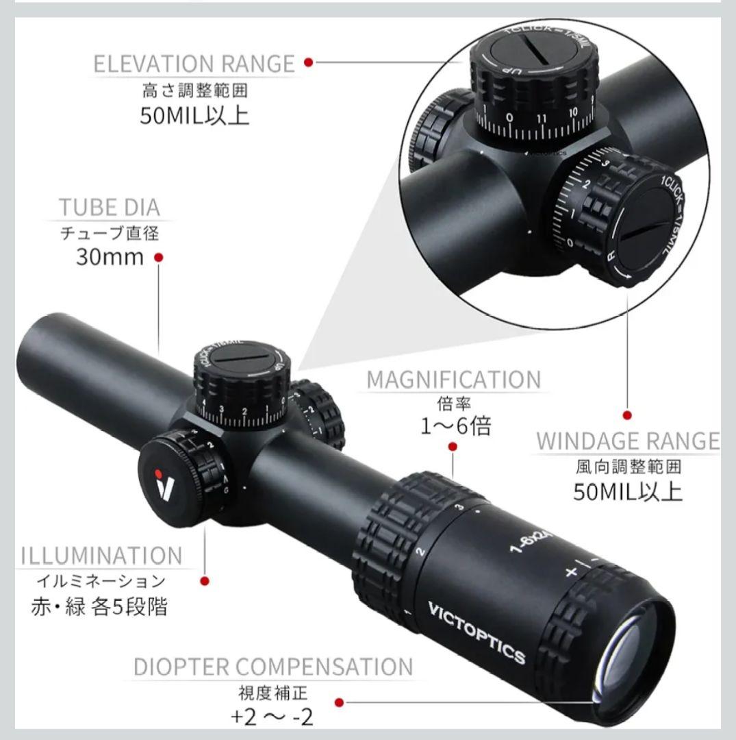 ベクターオプティクス VictOptics S6 1-6×24 スコープ