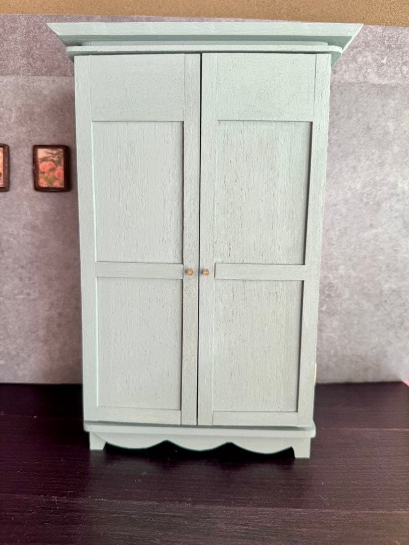 ミニチュアクローゼット　ブライス　リカちゃん　木製クローゼット1/6スケール