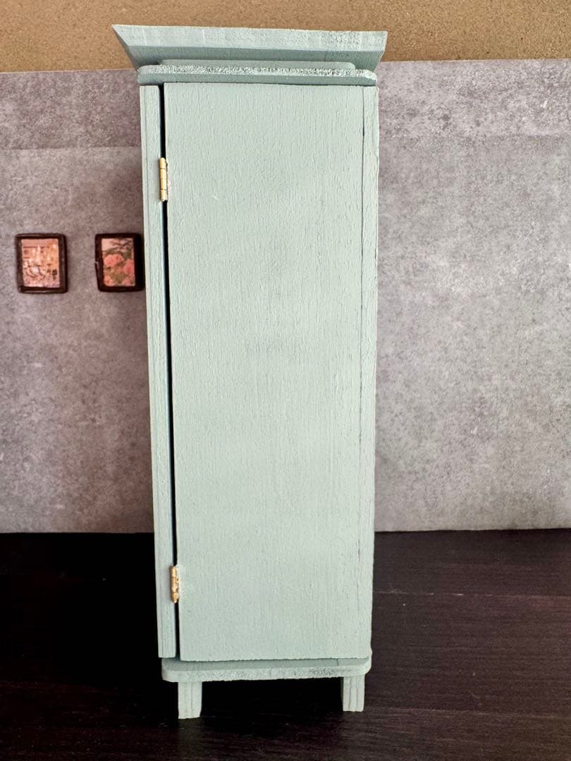 ミニチュアクローゼット　ブライス　リカちゃん　木製クローゼット1/6スケール