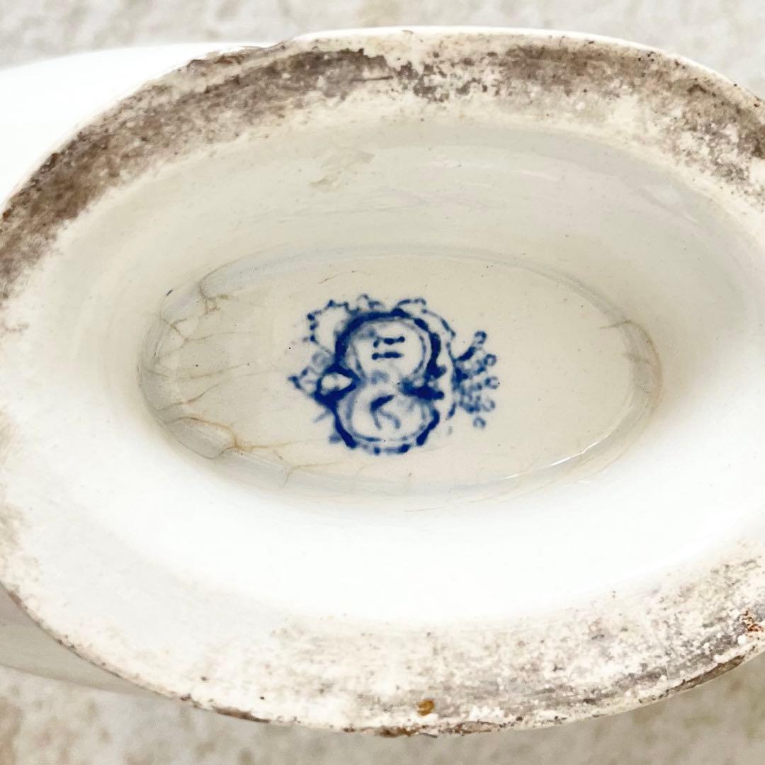 【訳あり品】フランスアンティーク　ソーシエール　白鳥