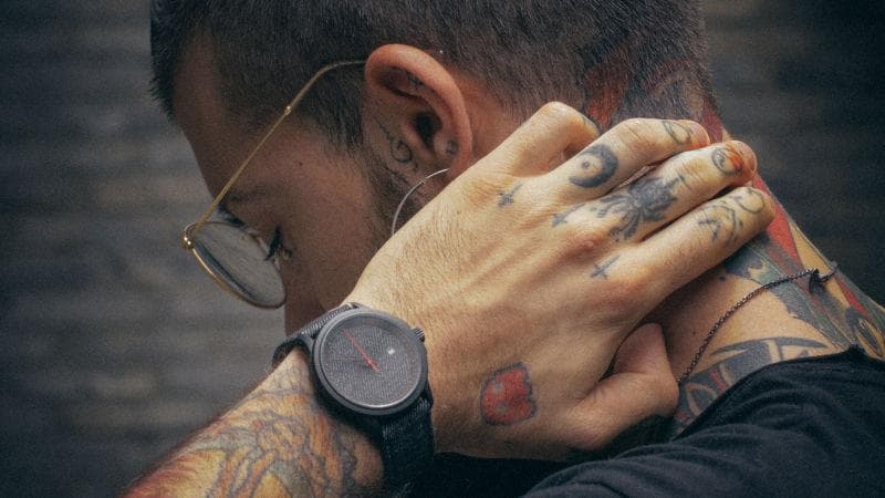 GARIBALDI （BK×BK） 逆輸入！日本デニム使用 リストウォッチ