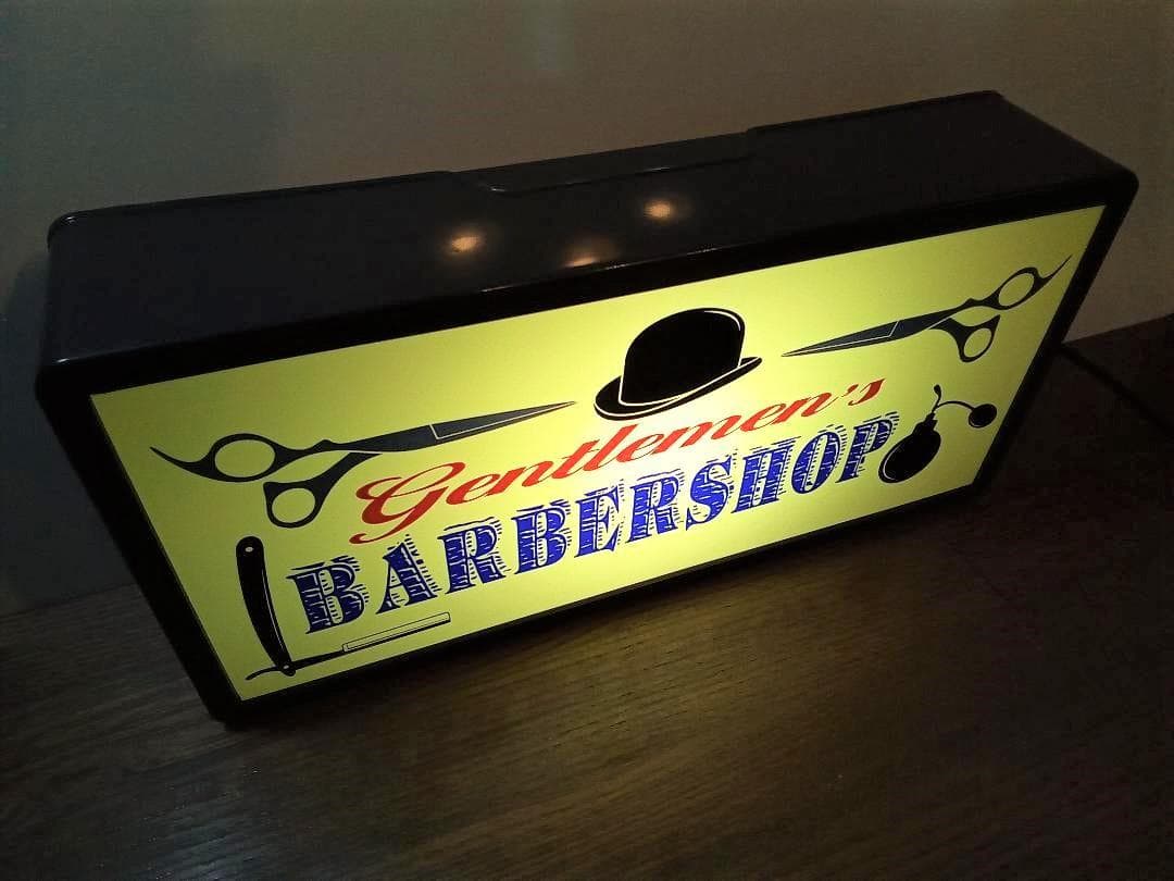 バーバー 理容室 ヘアーサロン 床屋② 店舗 看板 置物 雑貨 ライトBOX