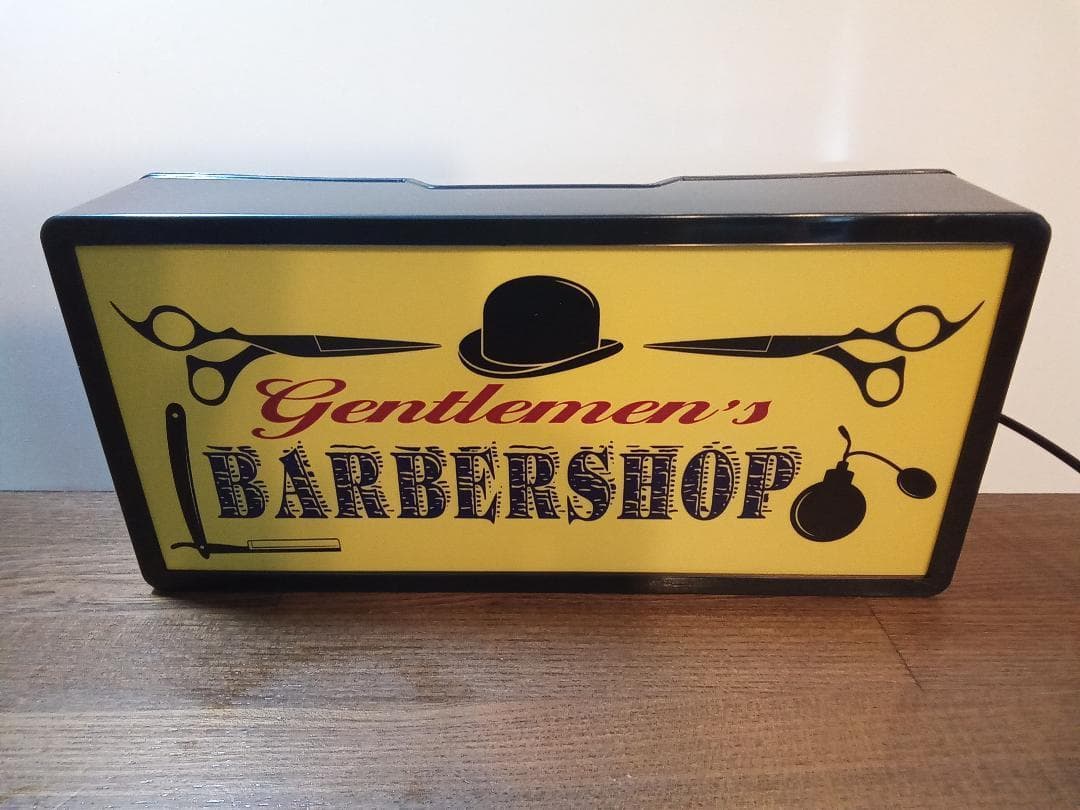 バーバー 理容室 ヘアーサロン 床屋② 店舗 看板 置物 雑貨 ライトBOX