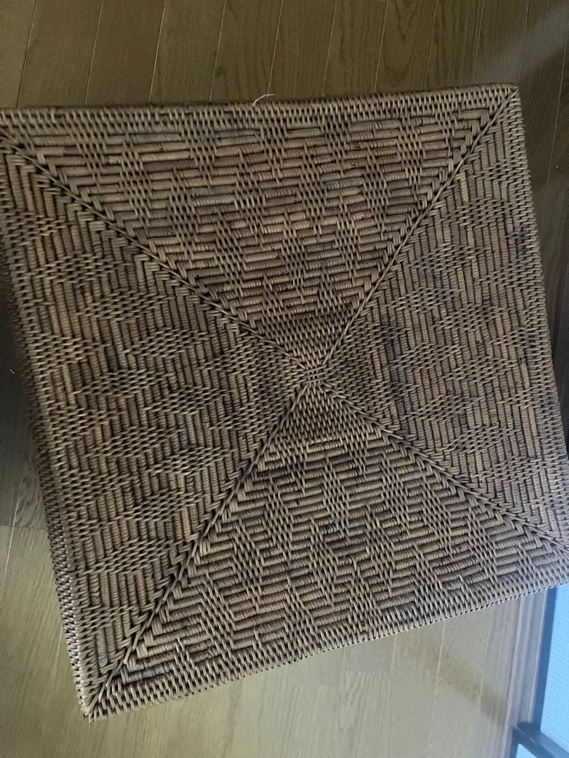 値下げしました！バリのアタ　天然素材の幾何学模様バスケット