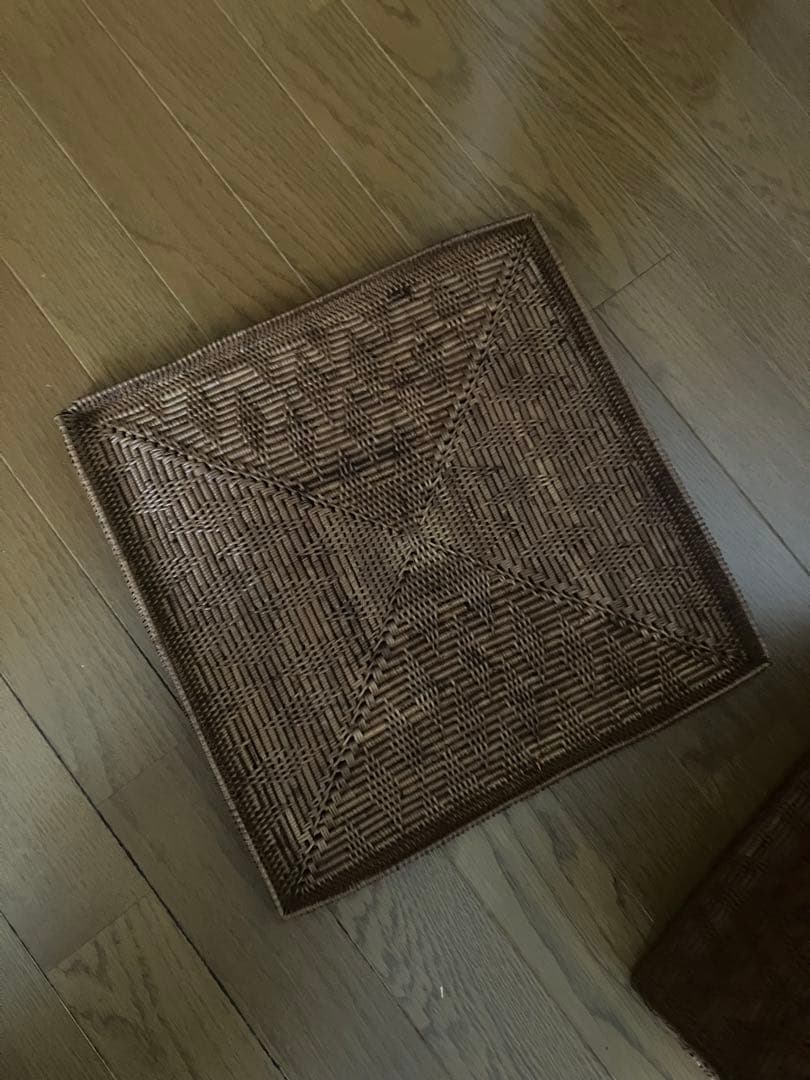 値下げしました！バリのアタ　天然素材の幾何学模様バスケット