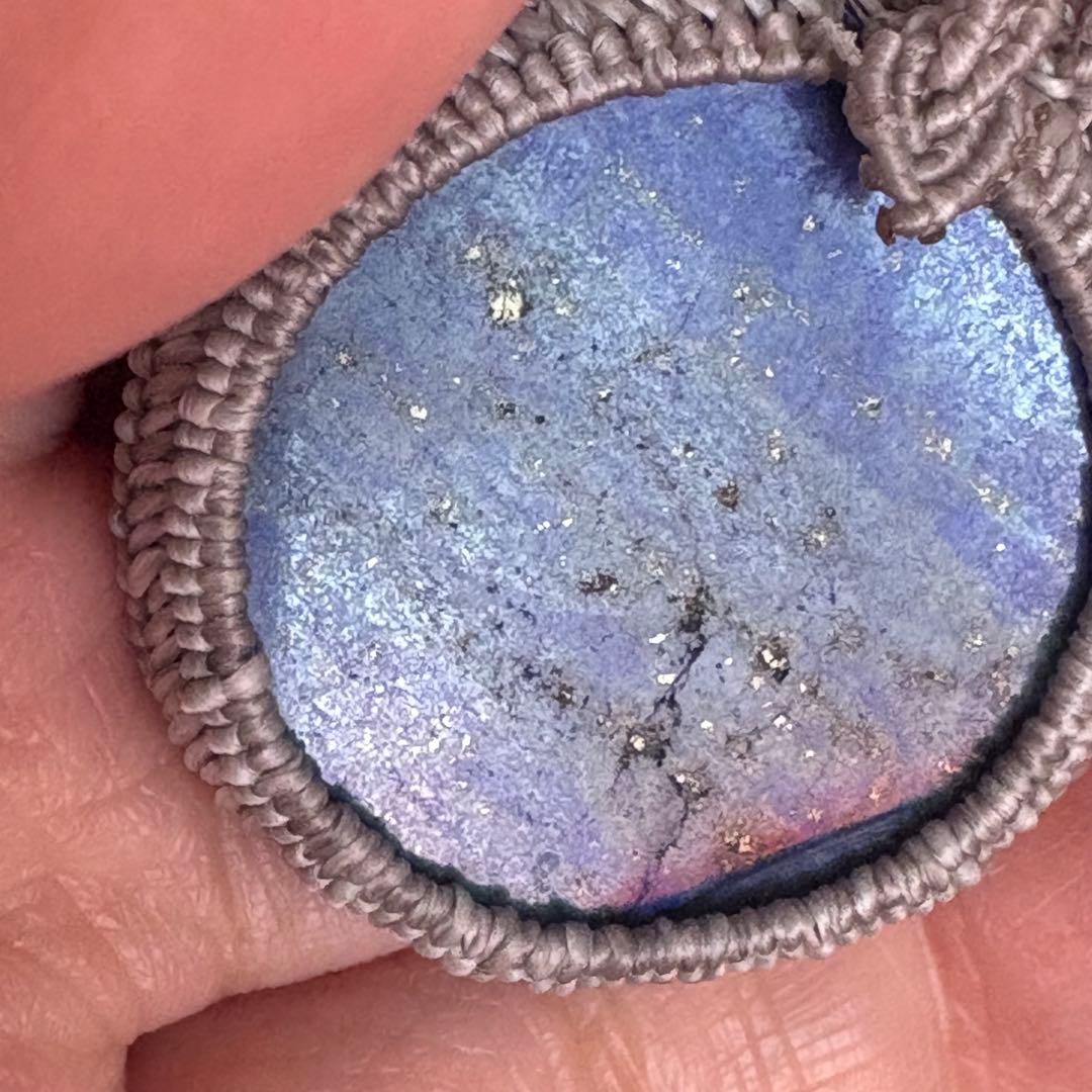 まぁ【特別価格】訳あり♡ラピスラズリ×ムーンストーンのマクラメネックレス