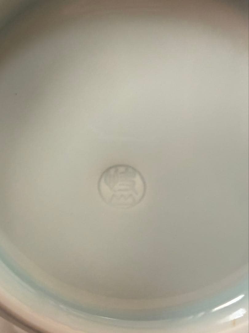 青白磁　輪花菓子鉢　快山造　新品未使用