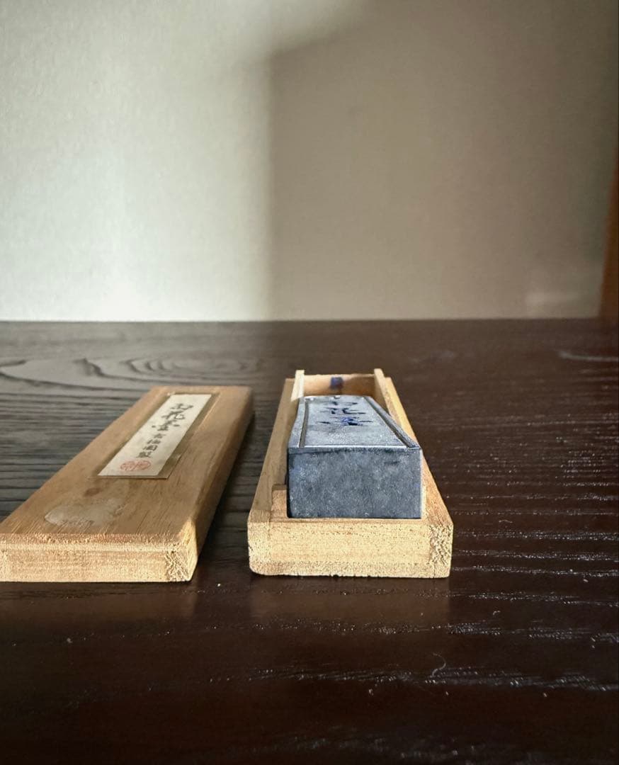 奈良墨 古墨 古梅園 五ツ星 紅花墨 お花墨 一丁形 4本 書 墨 書道