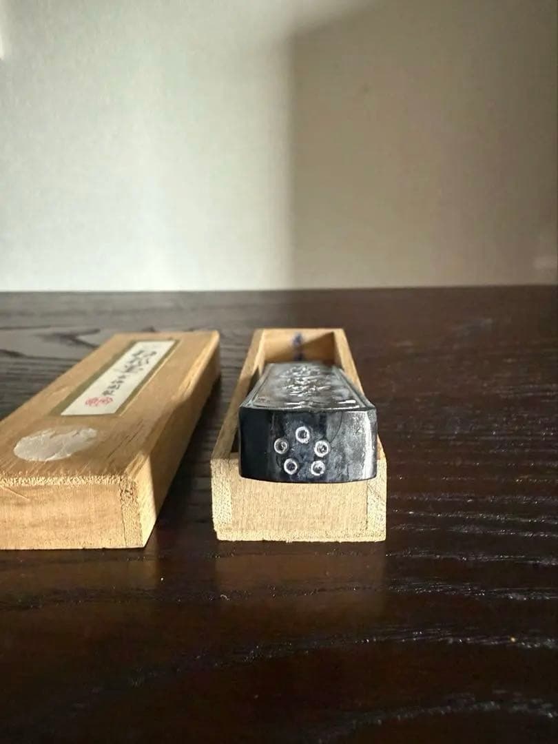 奈良墨 古墨 古梅園 五ツ星 紅花墨 お花墨 一丁形 4本 書 墨 書道