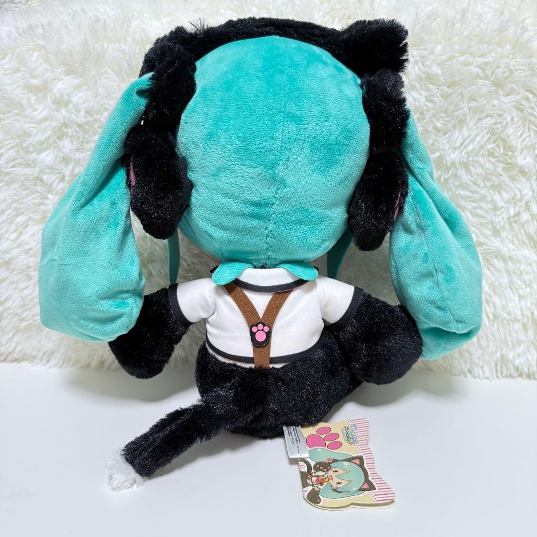 【✨️タグ付き】初音ミク　メガジャンボぬいぐるみ　にゃんこ