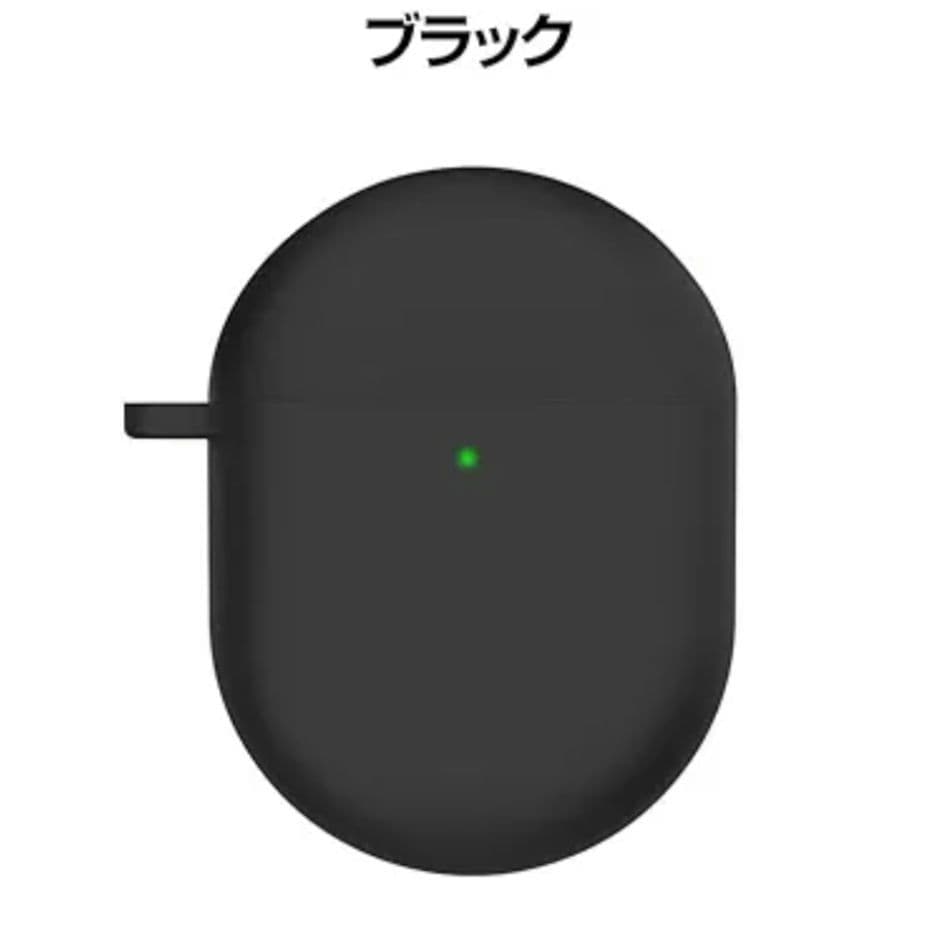 Redmi Buds 4 ケース シリコン アクセサリー カラビナ付き 黒