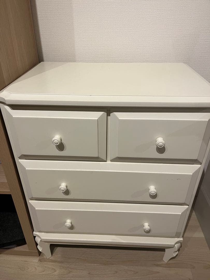 【送料込み】Francfranc ホワイト 木製 チェスト