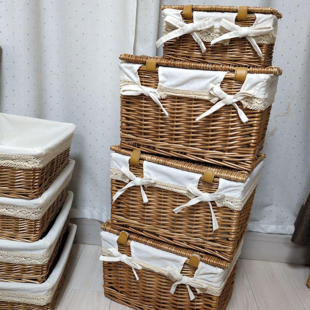最終価格！　メルカド　バスケット　カゴ　かご　8個セット　籐籠