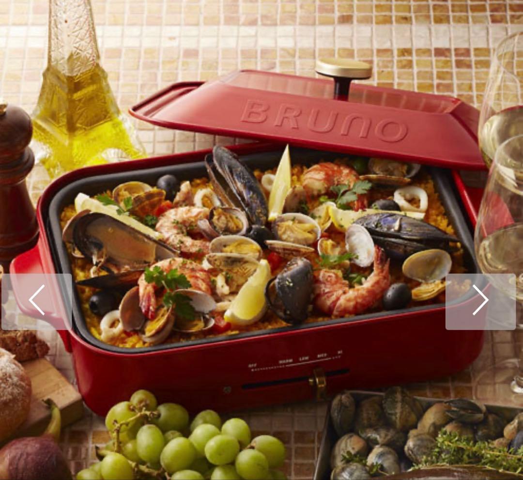 【新品未使用】BRUNOコンパクトホットプレート 人気色レッド★たこ焼き器付