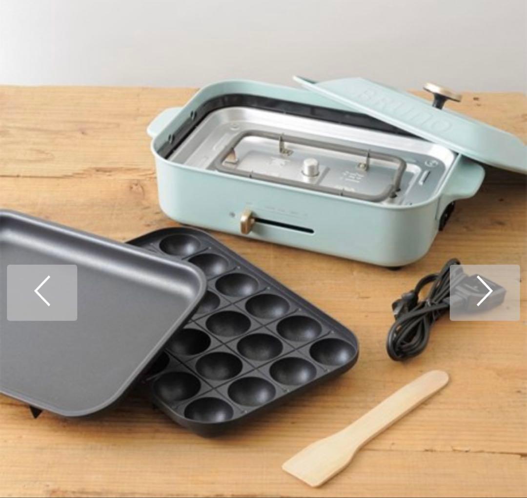 【新品未使用】BRUNOコンパクトホットプレート 人気色レッド★たこ焼き器付