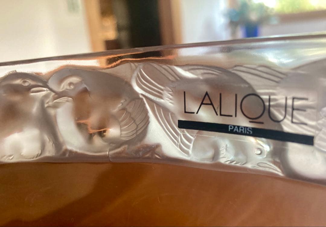 LALIQUE ルネ・ラリック　MESANGES 「四十雀」　特大　大鉢　美品