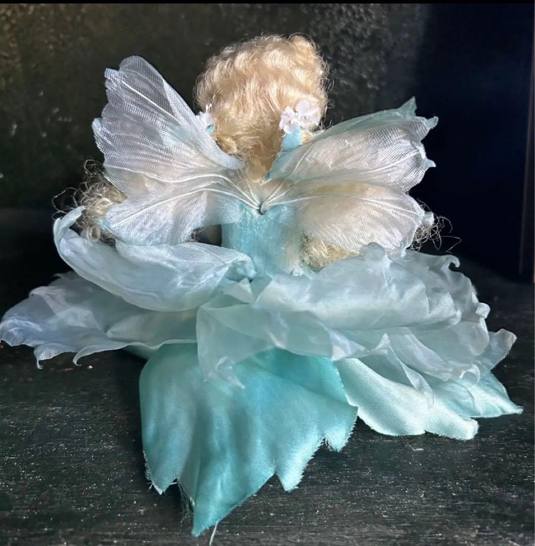 若月まりこ　ビスクドール　花の妖精　ブルー　作家ドール コレクターズドール