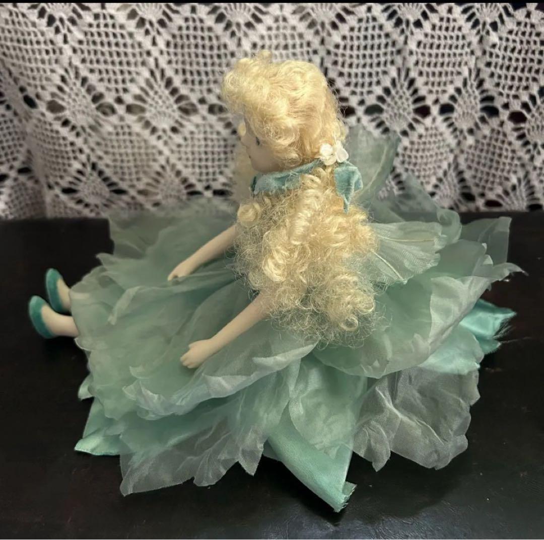 若月まりこ　ビスクドール　花の妖精　ブルー　作家ドール コレクターズドール