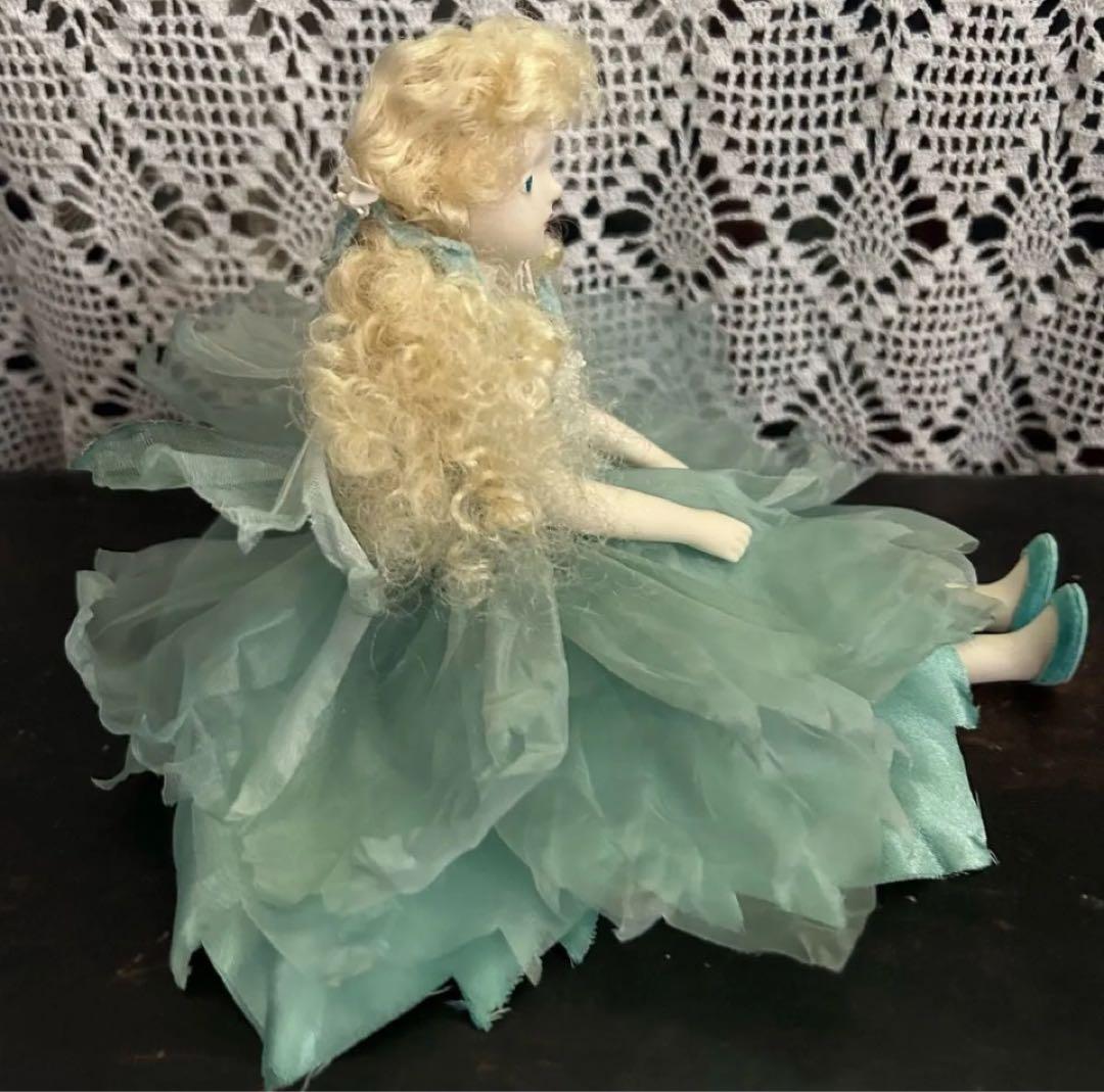 若月まりこ　ビスクドール　花の妖精　ブルー　作家ドール コレクターズドール