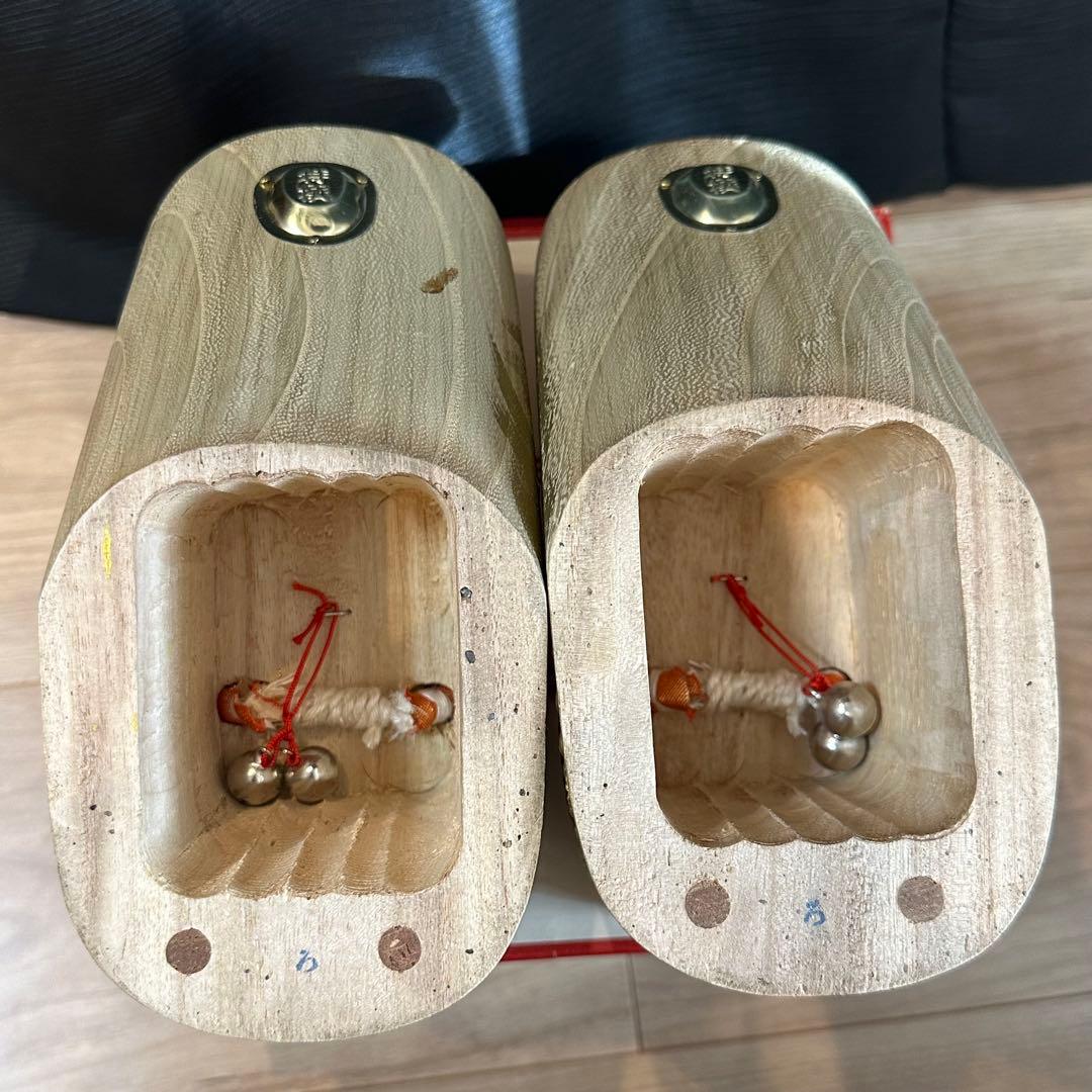 未使用品　七五三　７歳　アンティーク　ぽっくり　下駄　畳表　女の子　鶴　金