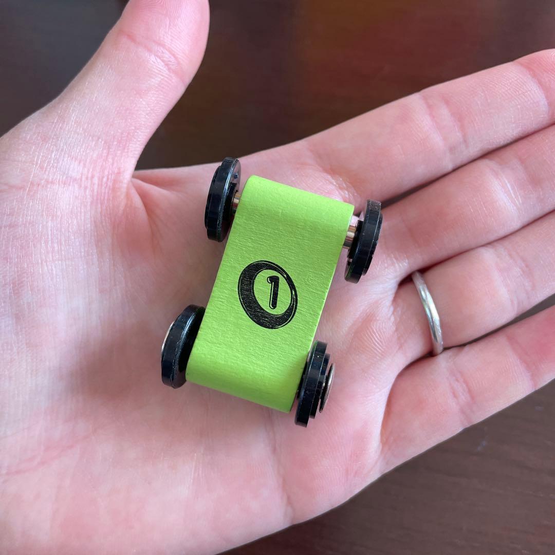 スロープトイ ミニカー 木製 知育玩具 くるくるスロープ ミニカー6台