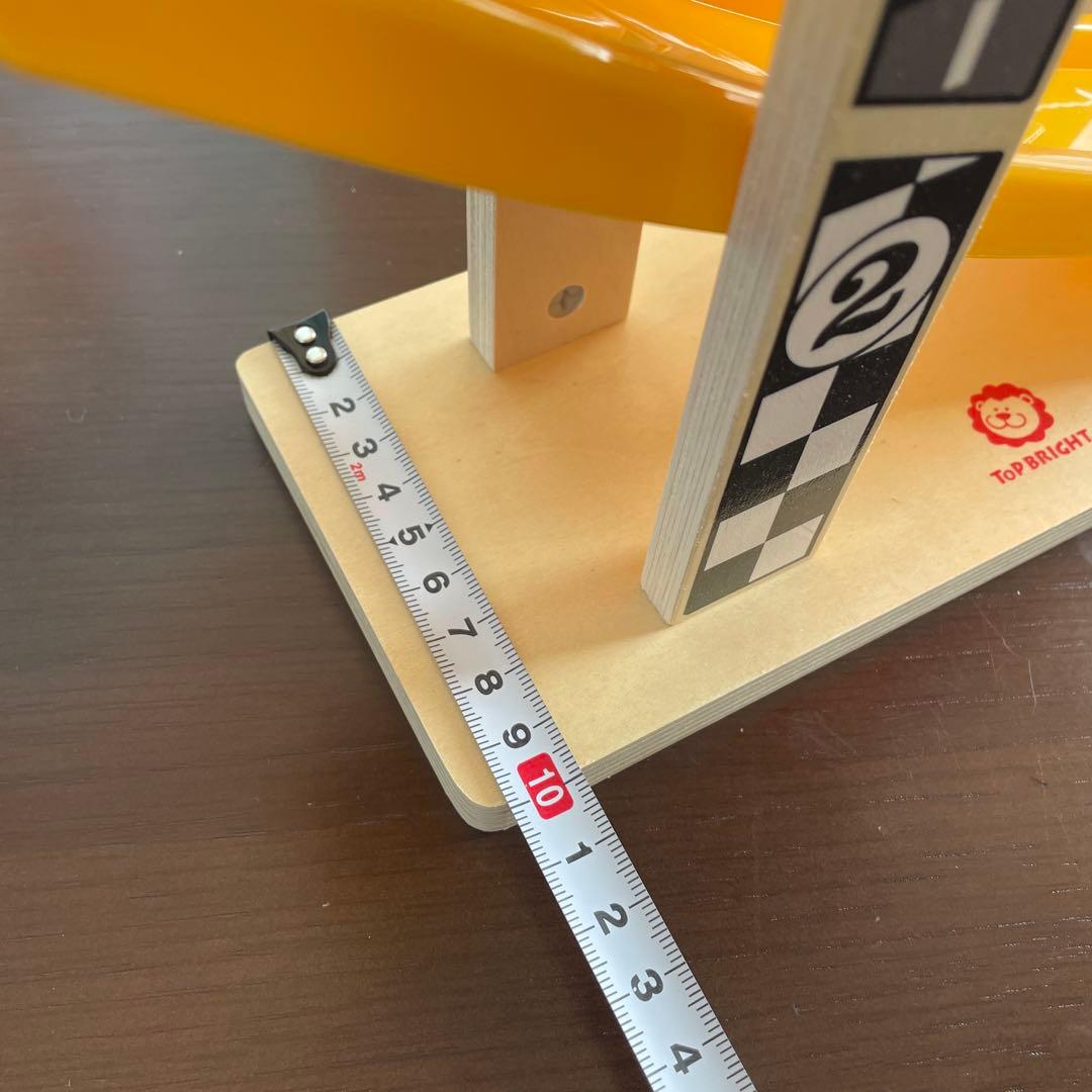 スロープトイ ミニカー 木製 知育玩具 くるくるスロープ ミニカー6台