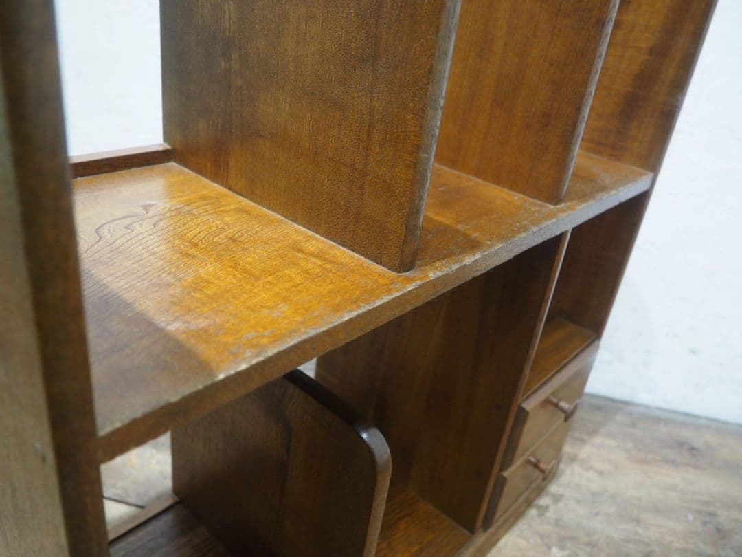 1106 レトロなブックラック　飾り棚　収納棚　本棚　本立て　小物入れ　ケース