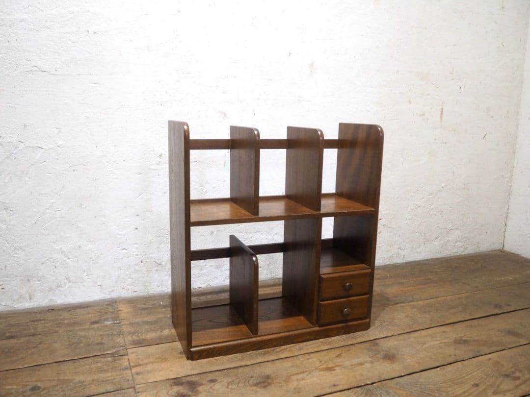 1106 レトロなブックラック　飾り棚　収納棚　本棚　本立て　小物入れ　ケース